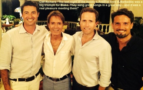 Sir Cliff Richard with his statement for blog